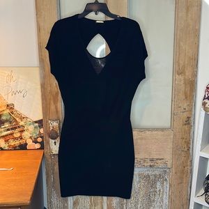 Rebecca MINKOFF LBD Cut out Front & Back Merino Wool Nylon Spndx➡️22”⬇️38”
